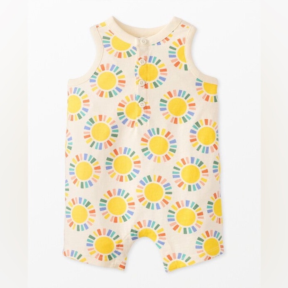 Hanna Andersson Cotton Sleeveless Shortie Romper, 6-12 Months